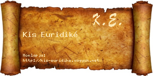 Kis Euridiké névjegykártya