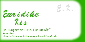 euridike kis business card